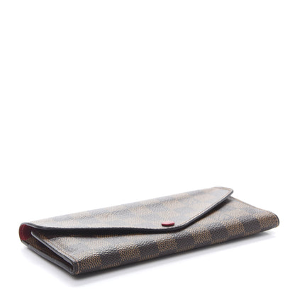 Louis Vuitton Damier Ebene Josephine Wallet Red 5 of 14