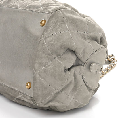 Chanel Iridescent Calfskin Chic Quilt Bowling Bag Grey 10 of 10