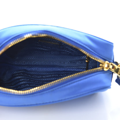 Prada Tessuto Nylon Saffiano Wristlet Azzurro 5 of 8