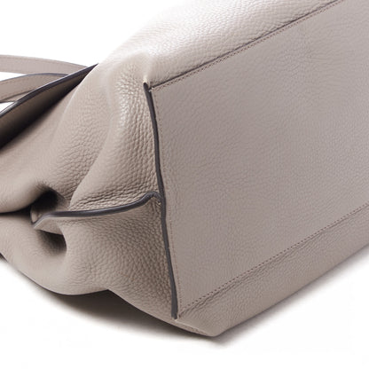 Gucci Cellarius Calfskin Large Bamboo Daily Top Handle Bag Storm Grey 5 of 9