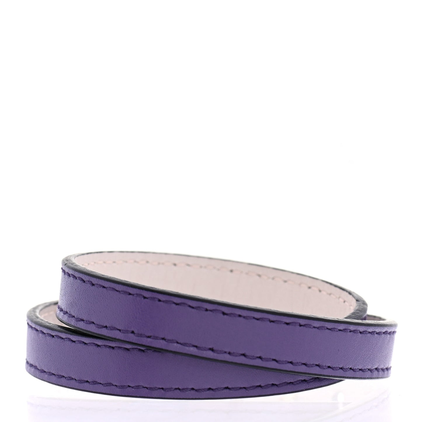 Calfskin Serpenti Forever Double Coil Bracelet Purple