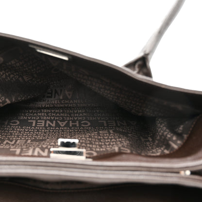 Chanel Calfskin Mademoiselle Lock Cerf Shopper Tote Brown 8 of 31