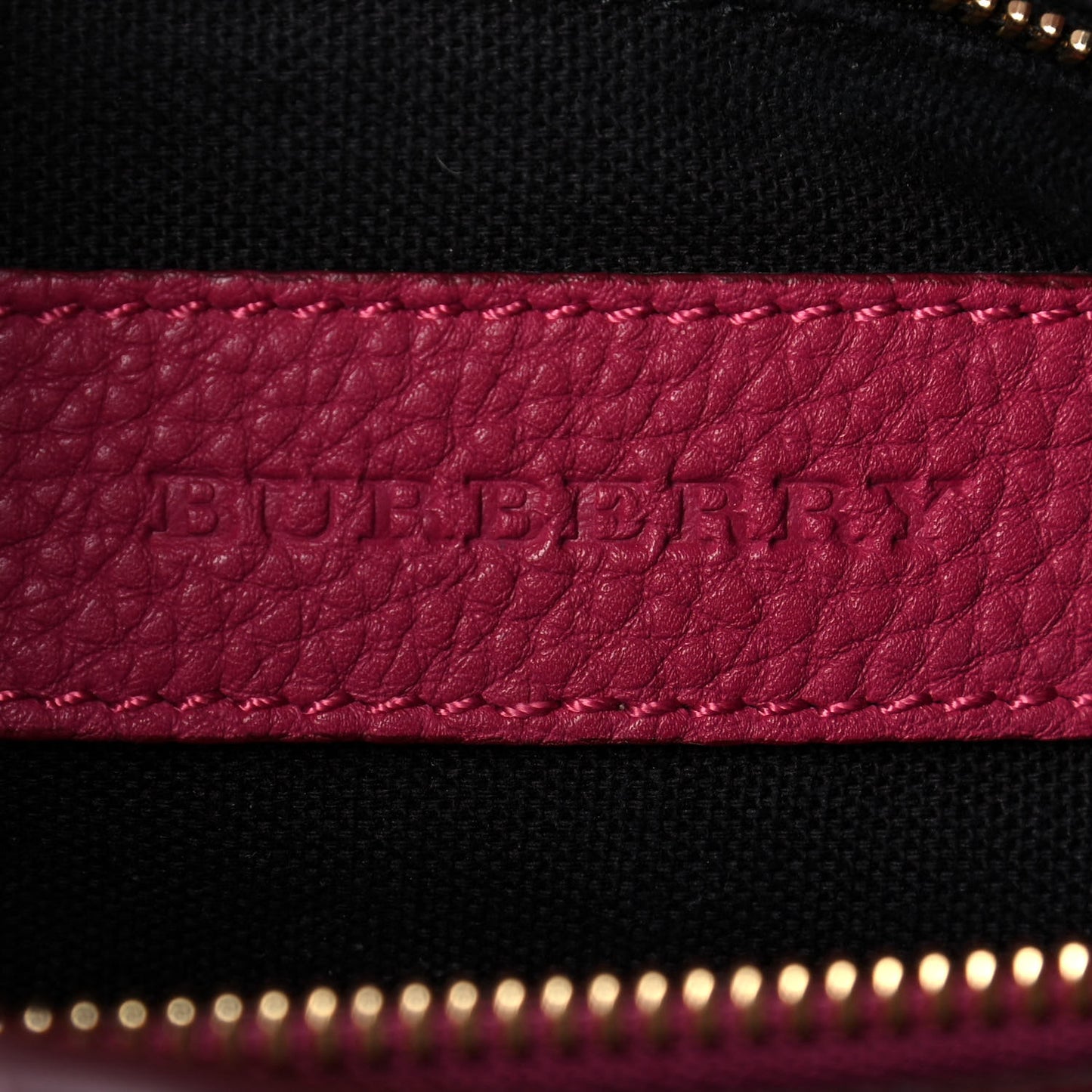 Grainy Calfskin House Check Medium Banner Tote Mahogany Red