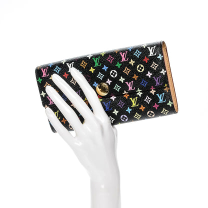 Louis Vuitton Monogram Multicolor Sarah Wallet Black 2 of 7