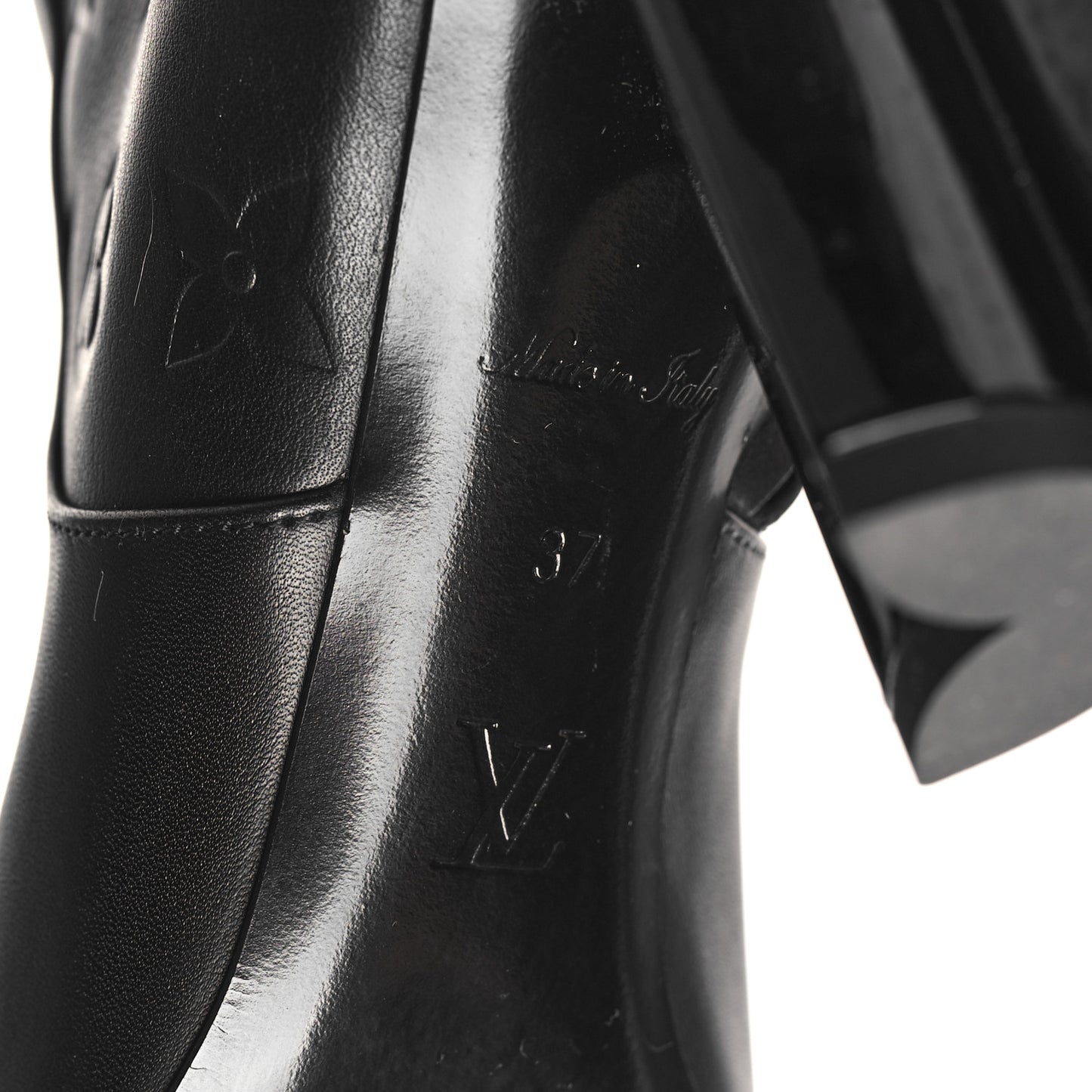 Calfskin Silhouette Ankle Boots 37 Black