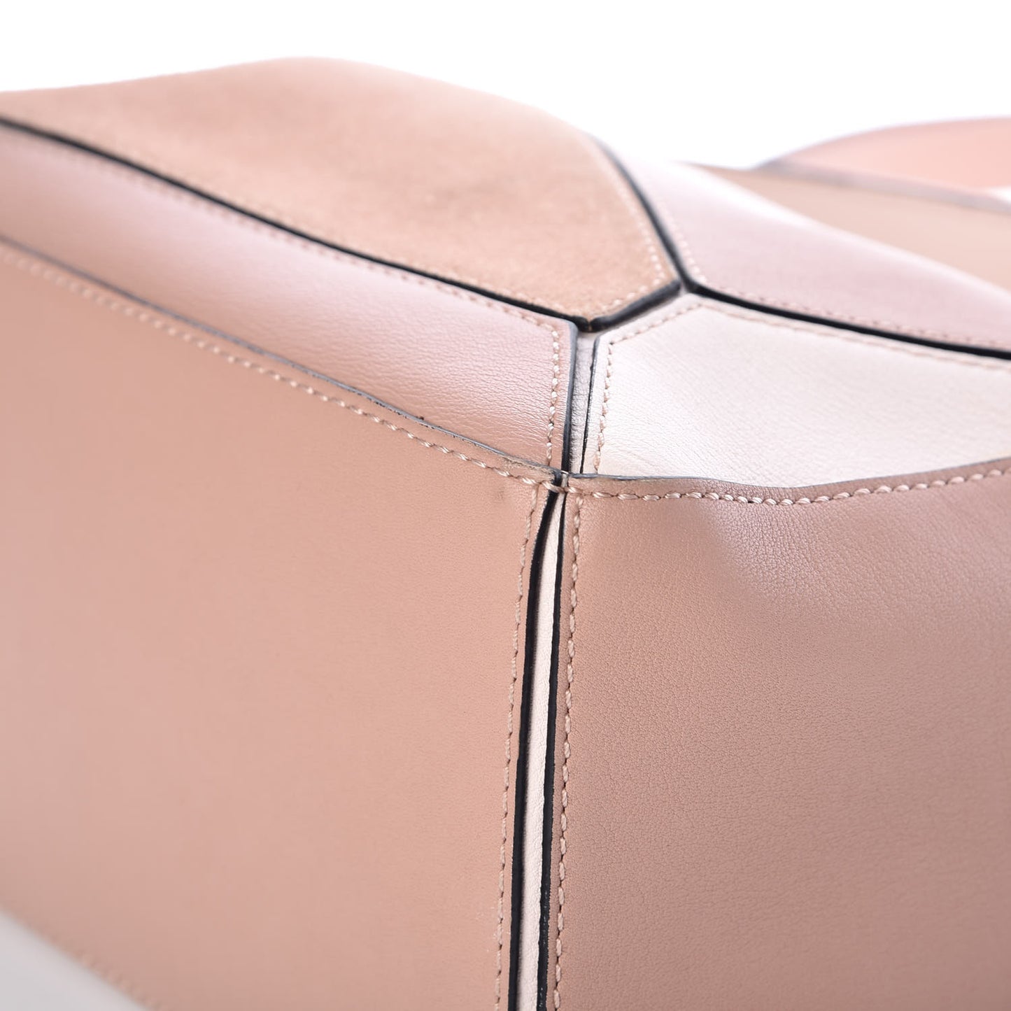 Calfskin Suede Small Puzzle Bag Blush