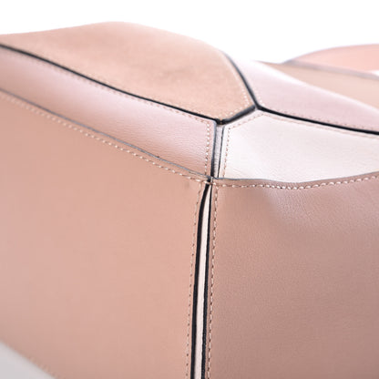 Loewe Calfskin Suede Small Puzzle Bag Blush 14 of 15