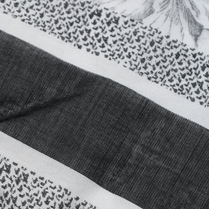 Christian Dior Cotton Toile De Jouy Scarf Black White 3 of 4