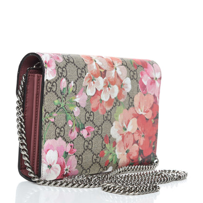 Gucci GG Supreme Monogram Blooms Mini Dionysus Chain Wallet Beige Multicolor Dry Rose 3 of 10