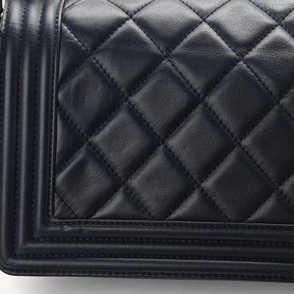 Chanel Lambskin Quilted Small Boy Flap Navy 9 of 9
