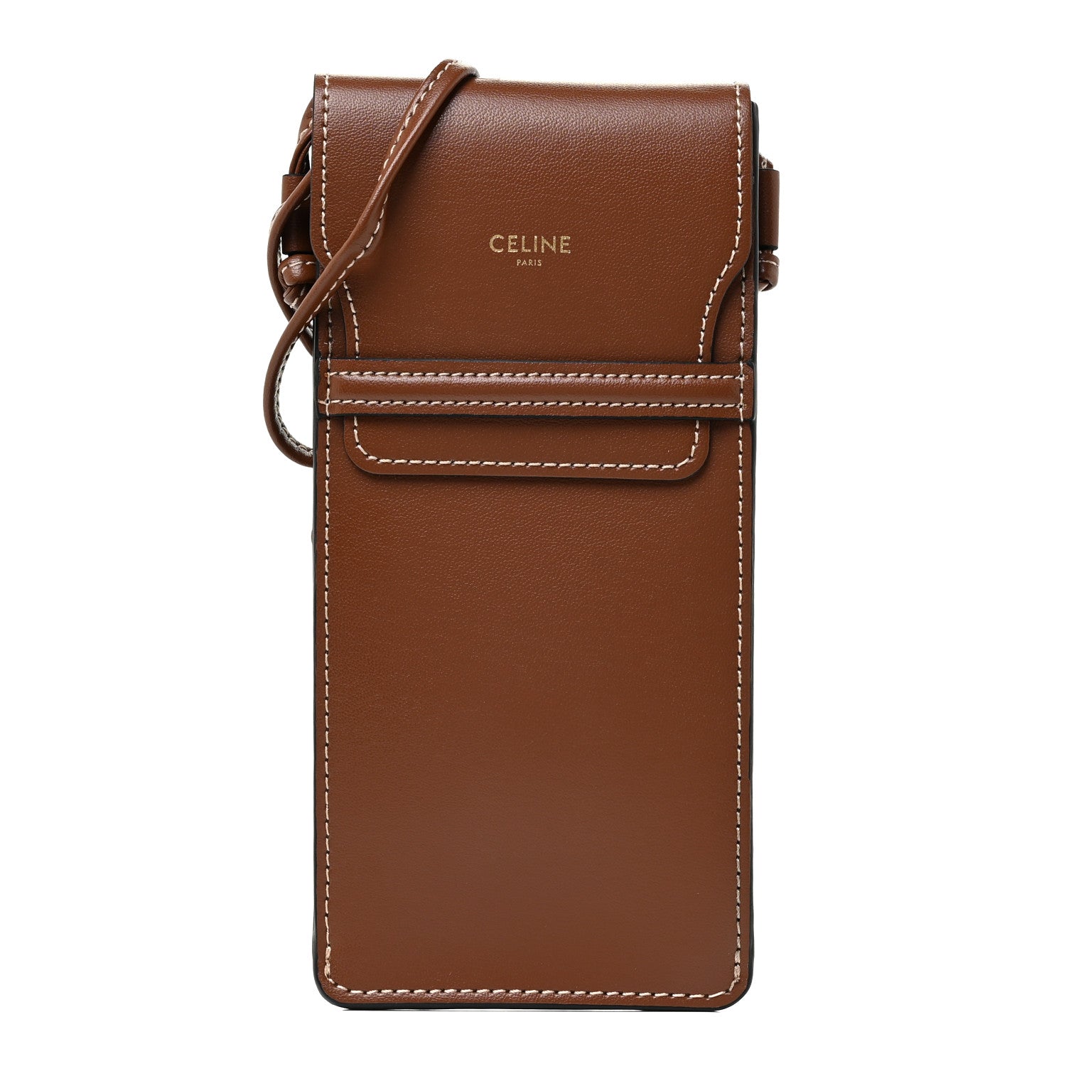 Celine Smooth Calfskin Sunglasses Pouch Tan 2 of 18