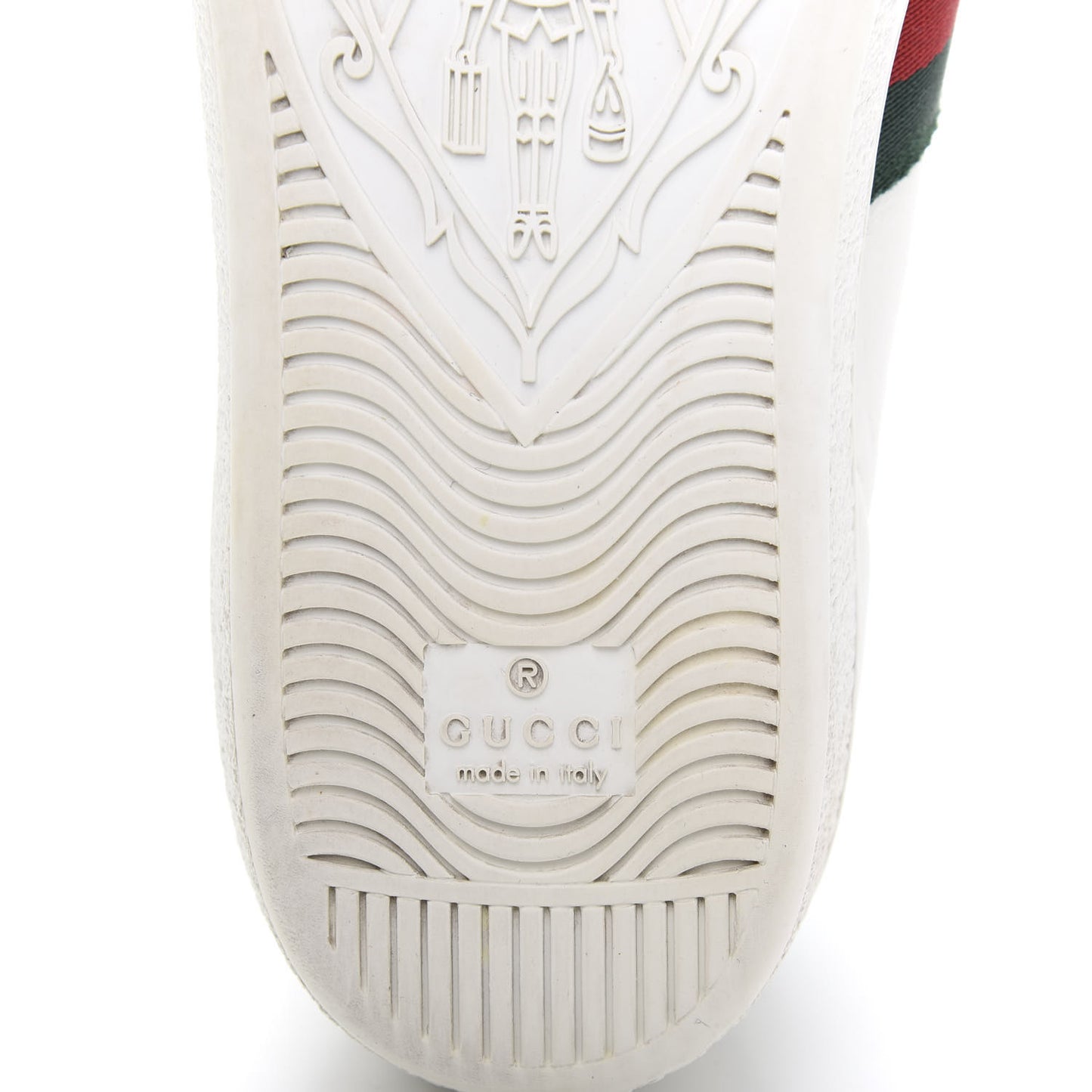 Calfskin Ayers Bee Embroidered Womens Ace Sneakers 37 White Green