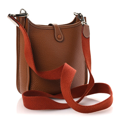 Hermes Taurillon Clemence Amazone Evelyne TPM Gold Cuivre 3 of 11