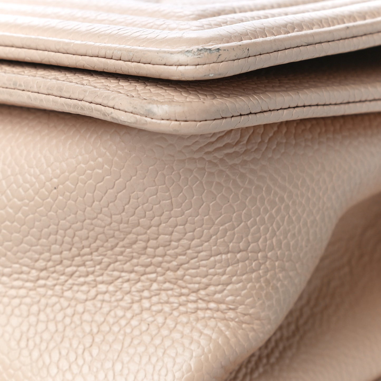 Caviar Quilted Medium Boy Flap Beige