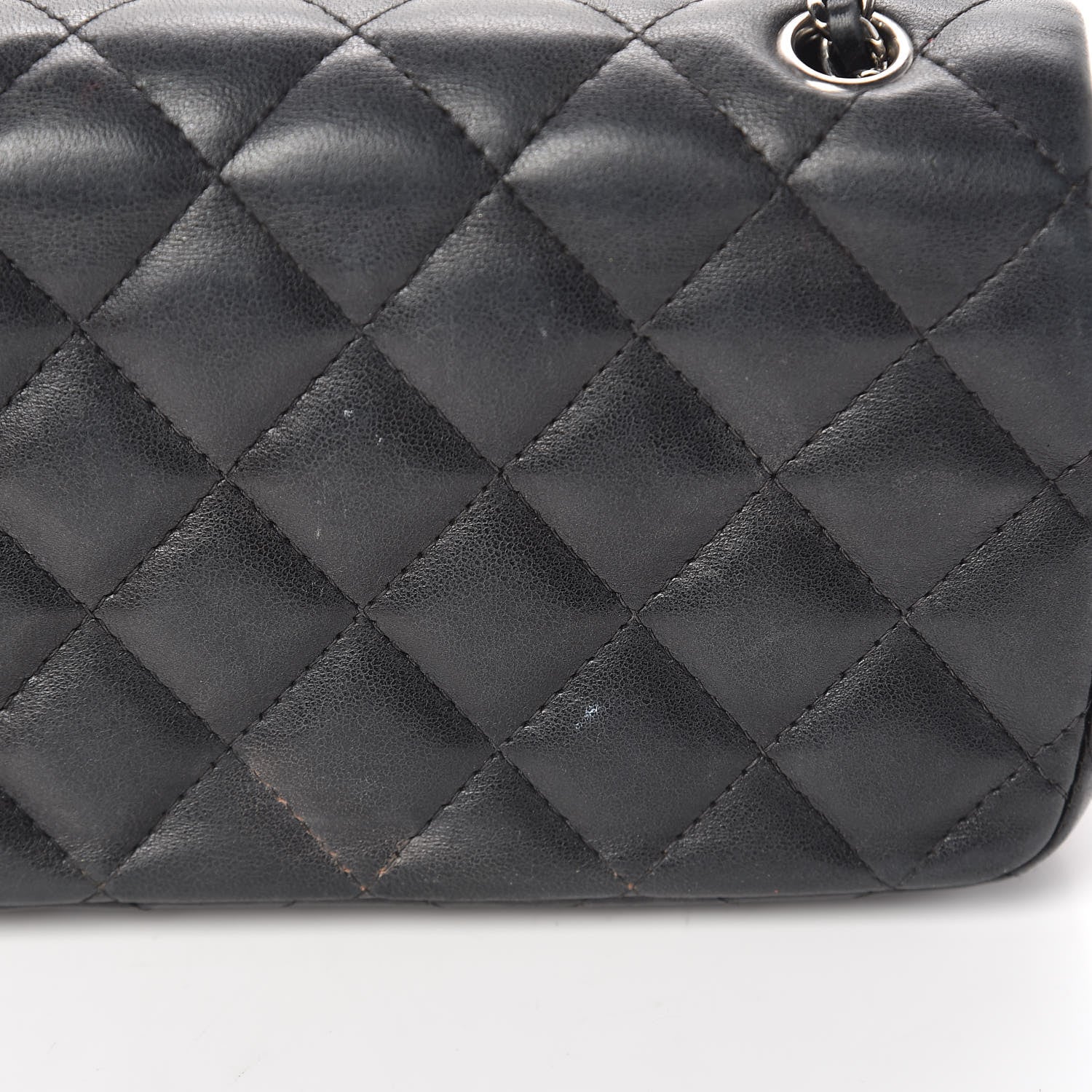 Chanel Lambskin Quilted Extra Mini Rectangular Flap Black 20 of 21