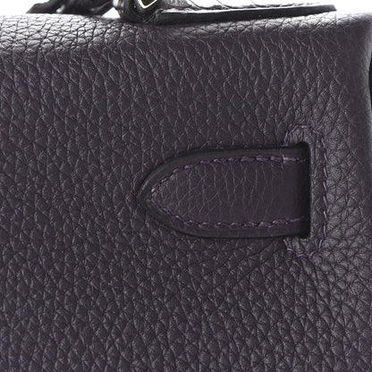 Hermes Togo Matte Alligator Kelly Retourne Touch 28 Raisin Prunoir 12 of 36