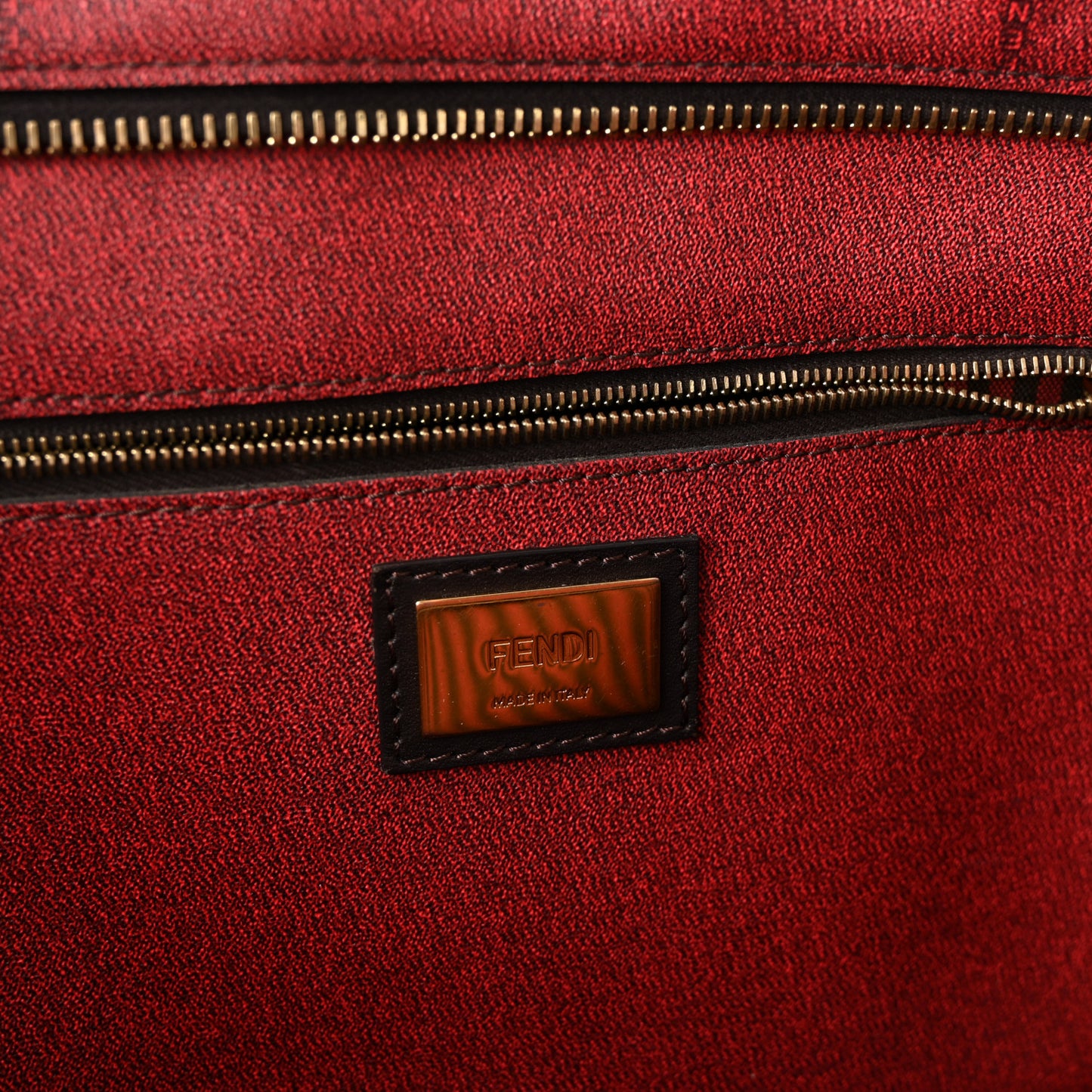 Zucca Spalmati Medium Roll Tote Tobacco Rosso