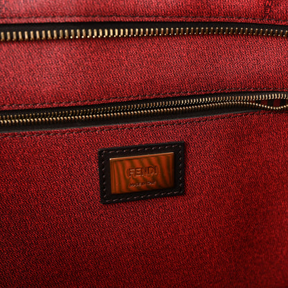 Fendi Zucca Spalmati Medium Roll Tote Tobacco Rosso 6 of 9