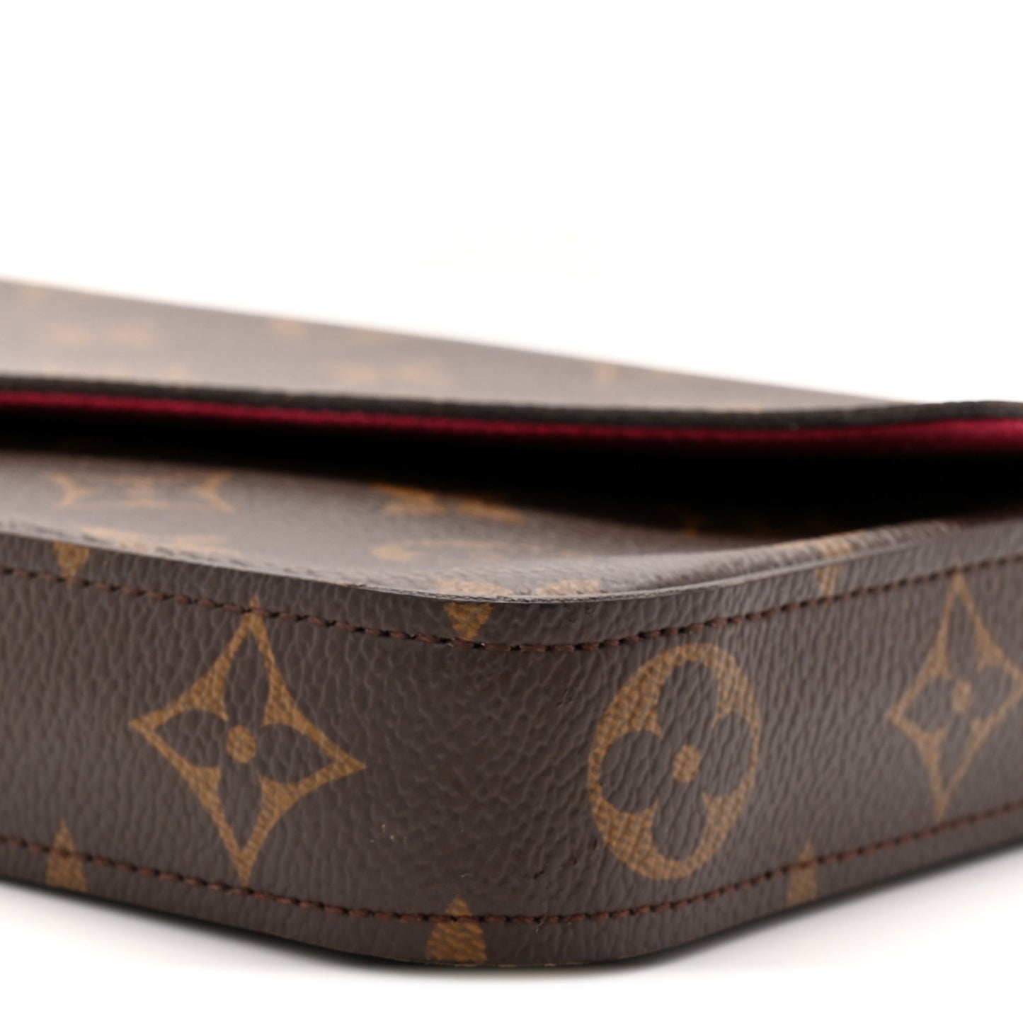 Monogram Pochette Felicie Chain Wallet Fuchsia