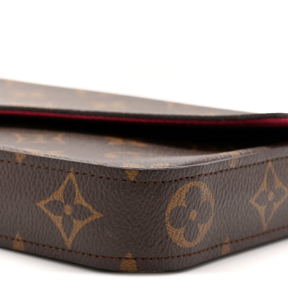 Louis Vuitton Monogram Pochette Felicie Chain Wallet Fuchsia 10 of 10
