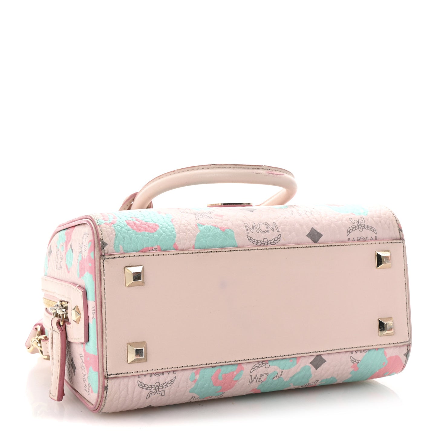 Visetos Floral Leopard Essential Boston Bag Pink