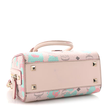 MCM Visetos Floral Leopard Essential Boston Bag Pink 4 of 9