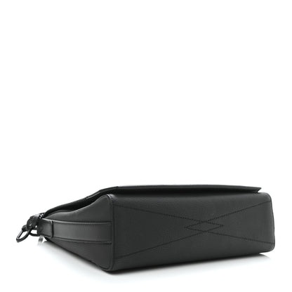 Louis Vuitton Calfskin Aerogram Messenger Black 4 of 10