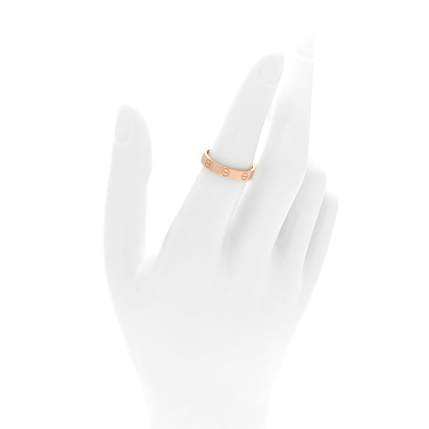 18K Pink Gold 3.5mm LOVE Wedding Band Ring 53 6.25