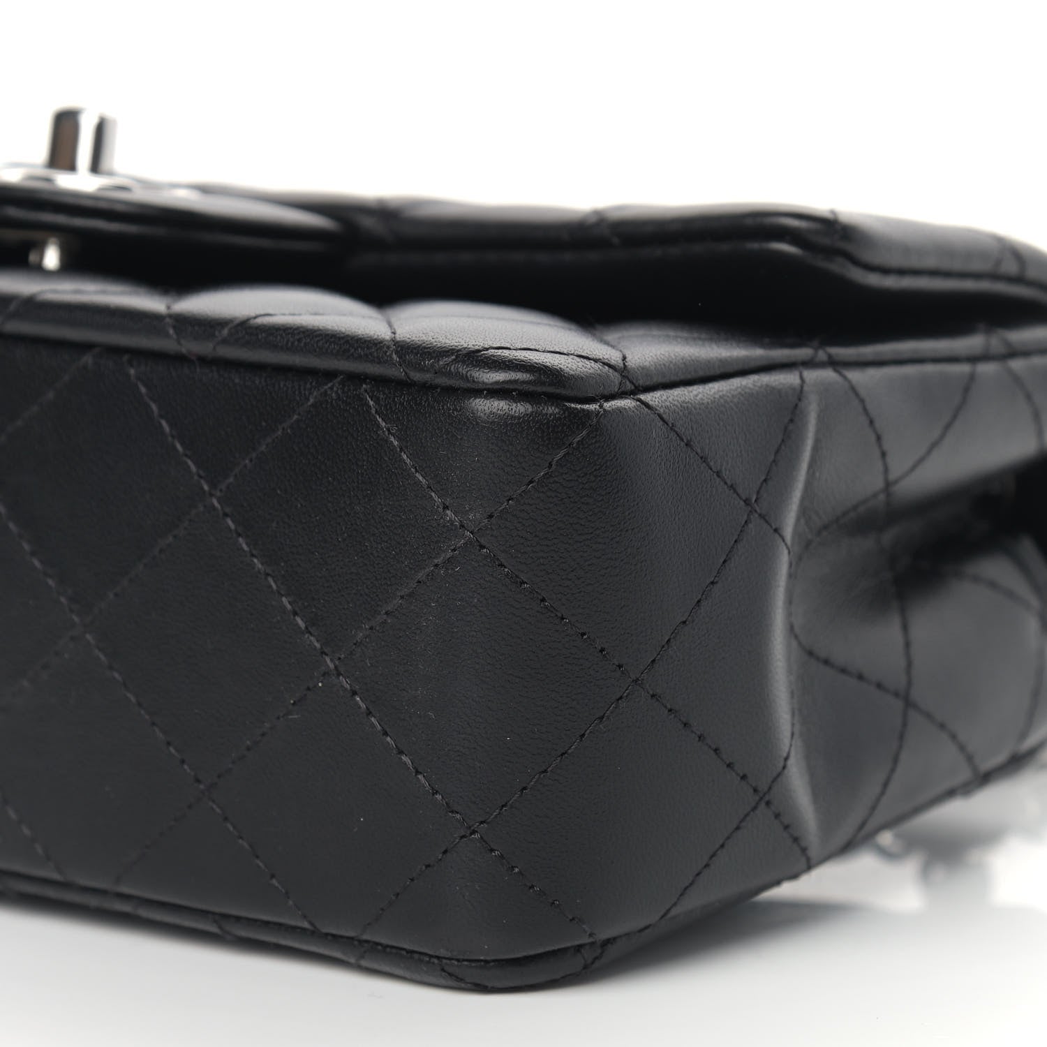 Chanel Lambskin Quilted Mini Rectangular Flap Black 9 of 13