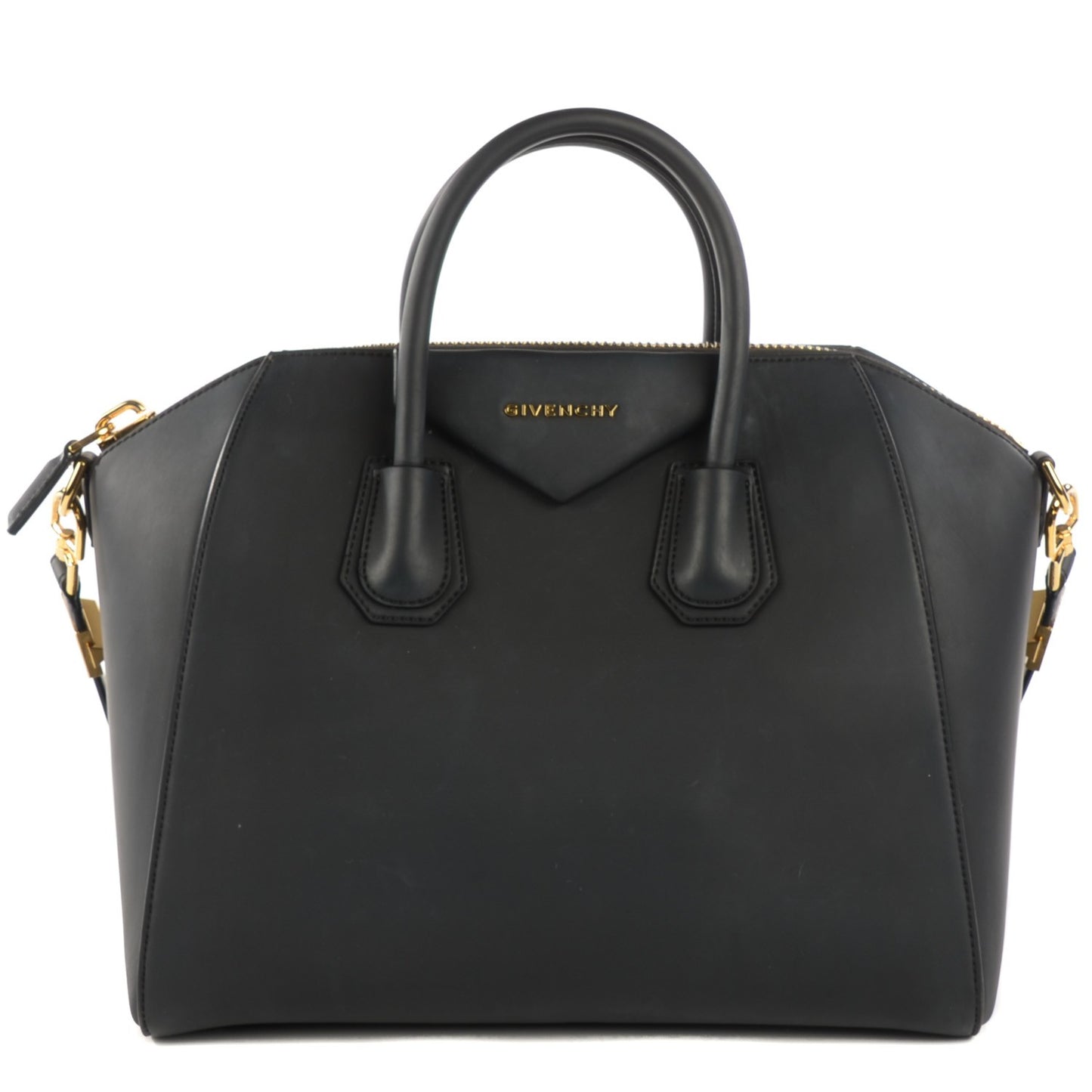 Rubber Effect Calfskin Medium Antigona Black