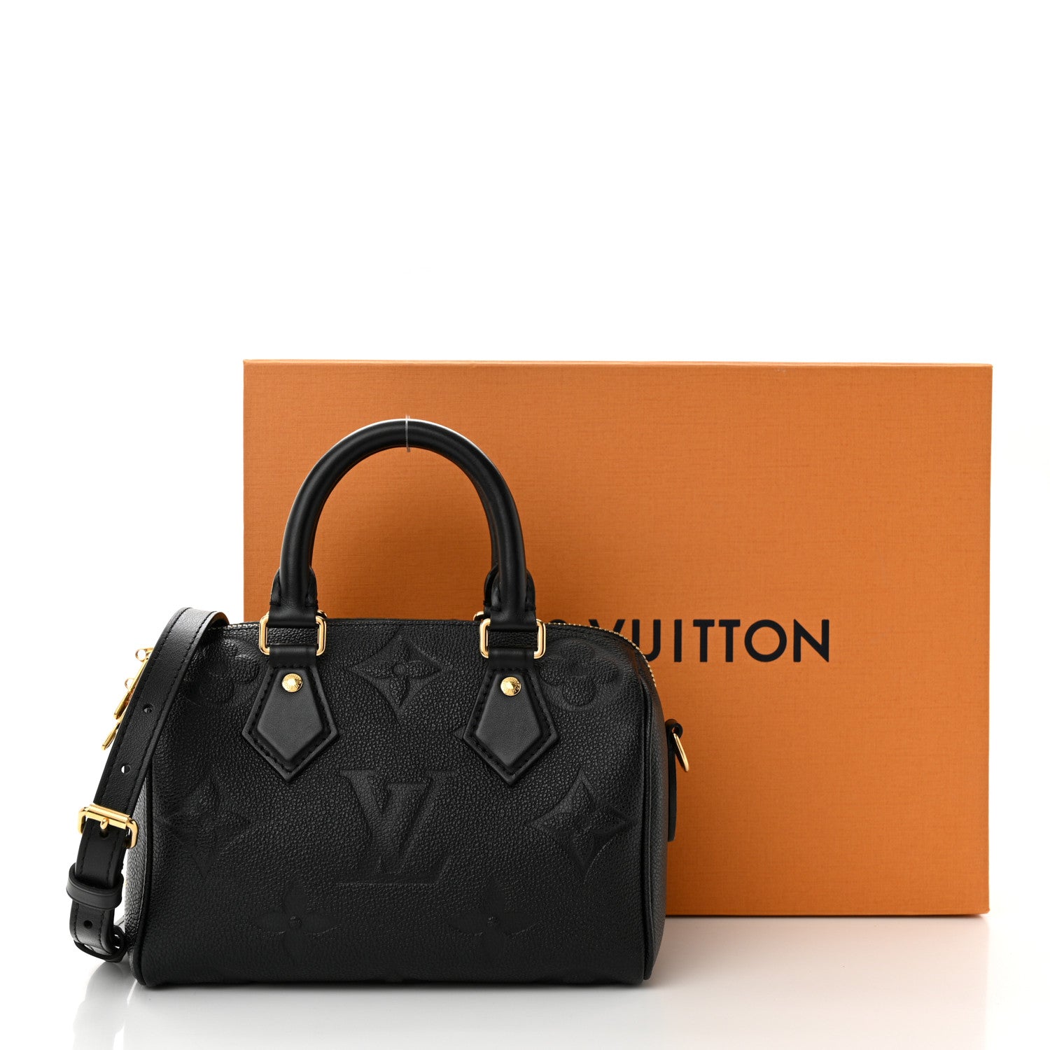 Louis Vuitton LOUIS VUITTON Empreinte Monogram Giant Speedy Bandouliere 20 Black 10 of 10