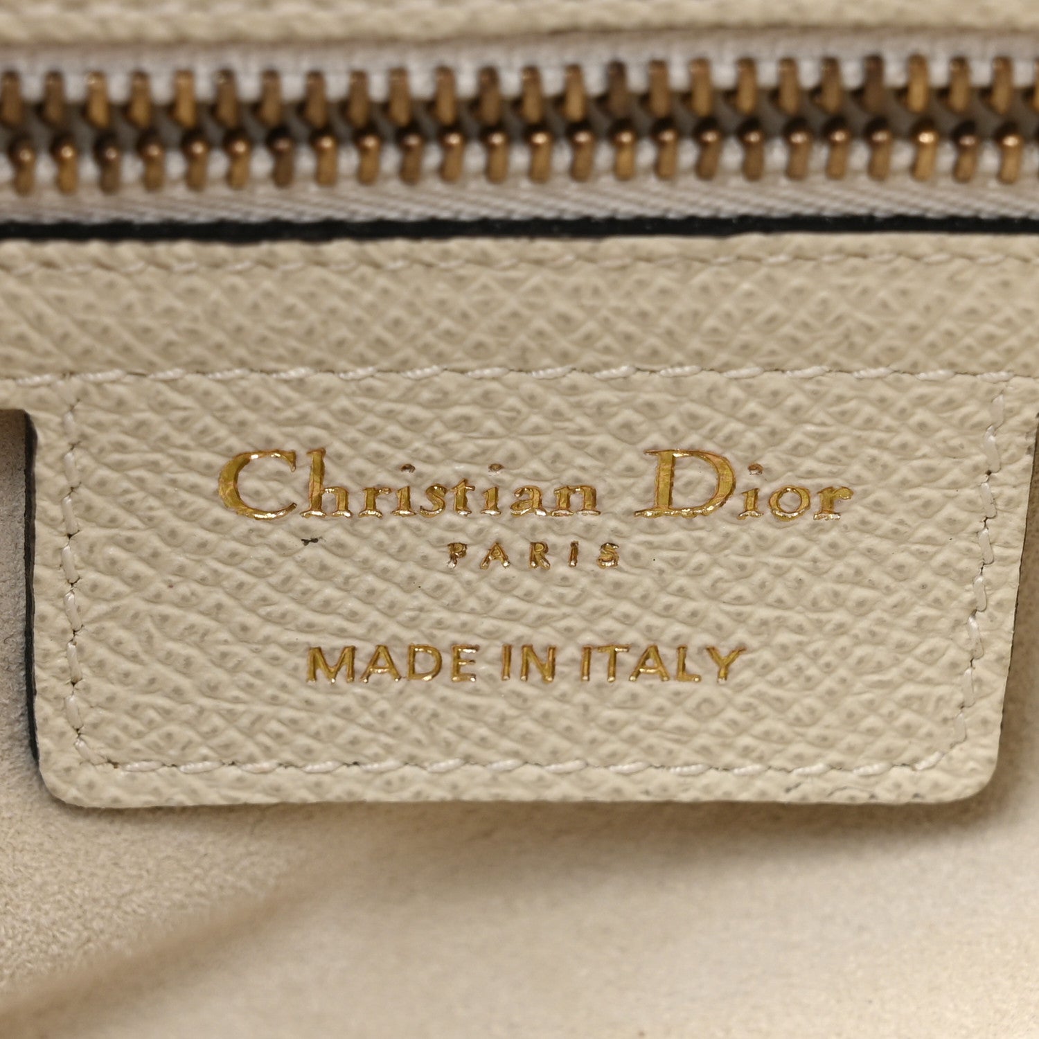 Christian Dior Grained Calfskin Saddle Bag With Strap Latte 6 of 11