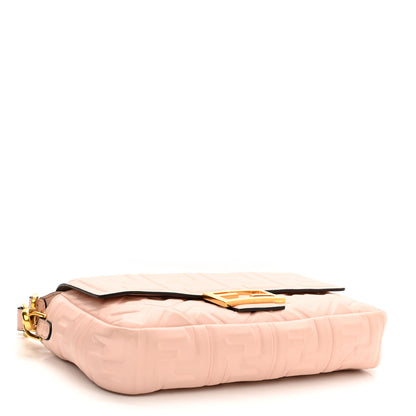 Fendi Nappa FF 1974 Embossed Baguette Rosa Quarzo 4 of 11