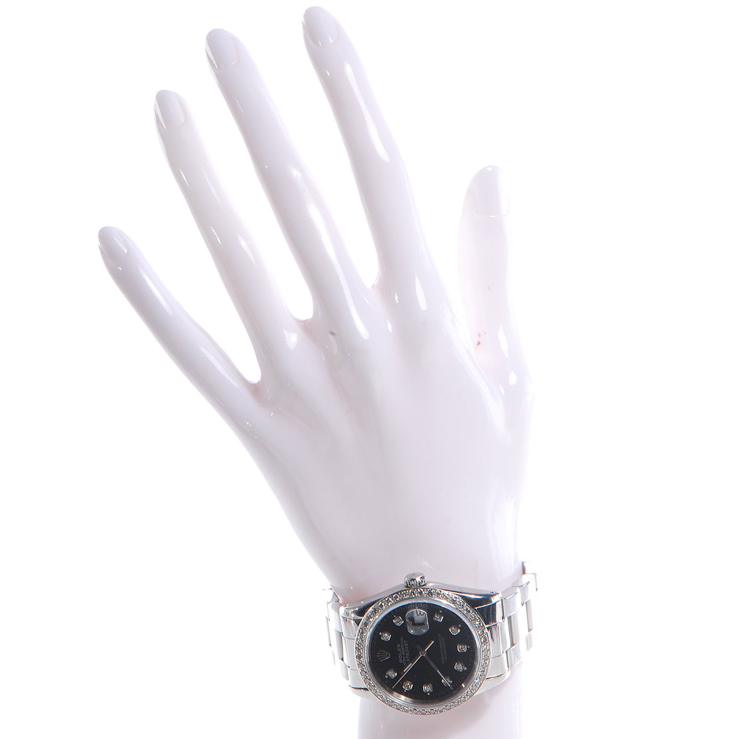 Stainless Steel Diamond 36mm Oyster Perpetual Datejust Watch Black 116244