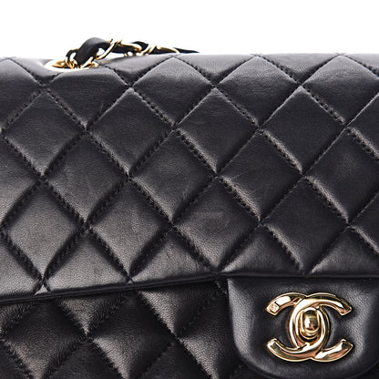 Chanel Lambskin Quilted Medium Double Flap Black 9 of 16