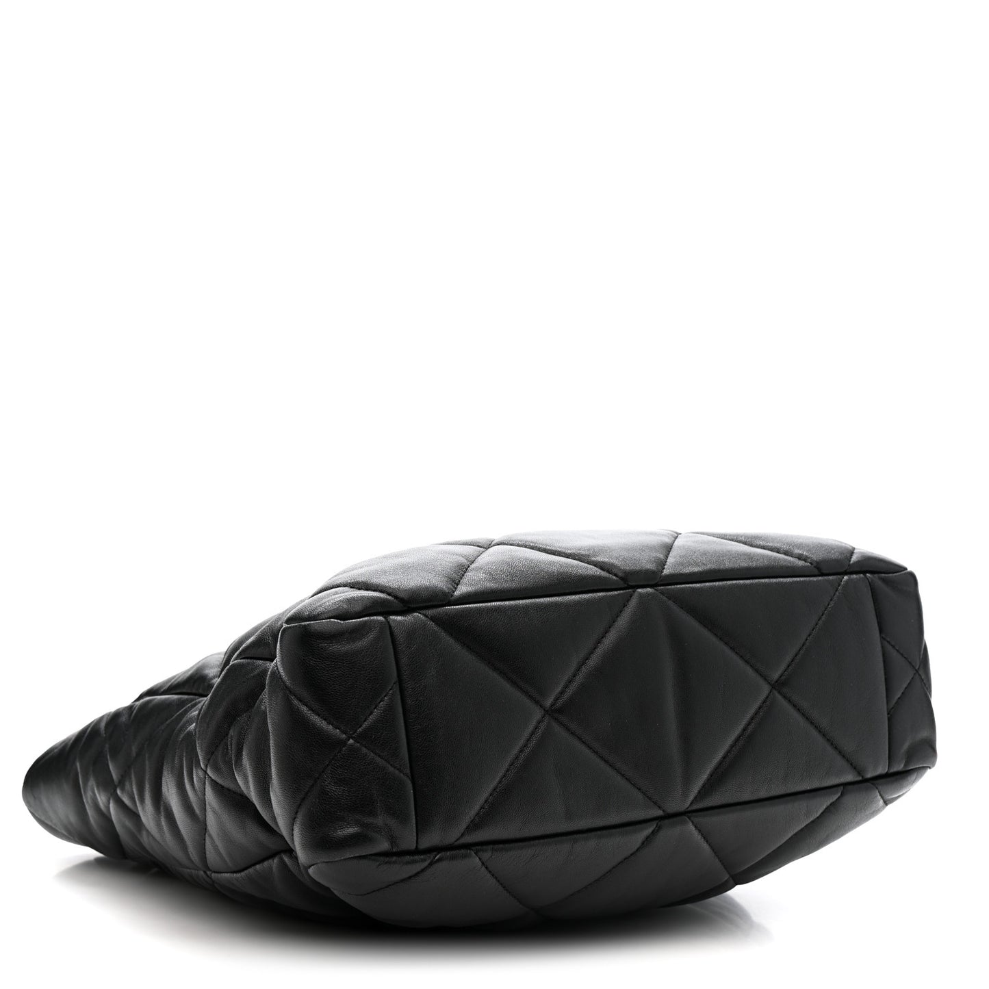 Lambskin Quilted Chanel 19 Shopping Bag Black