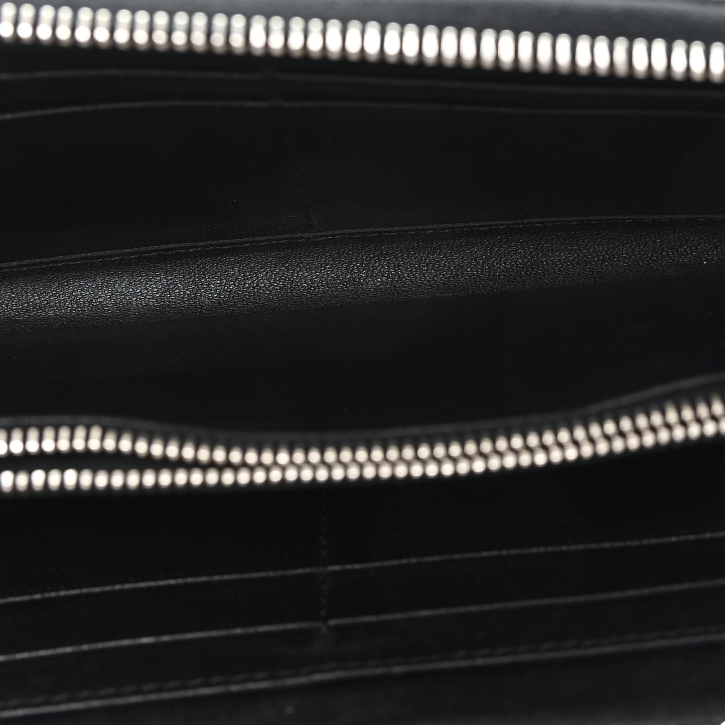 Nappa Metal Studded Zip Around Wallet Black