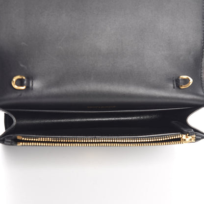 Saint Laurent Smooth Calfskin Classic Monogram Kate Tassel Chain Wallet Black 5 of 7