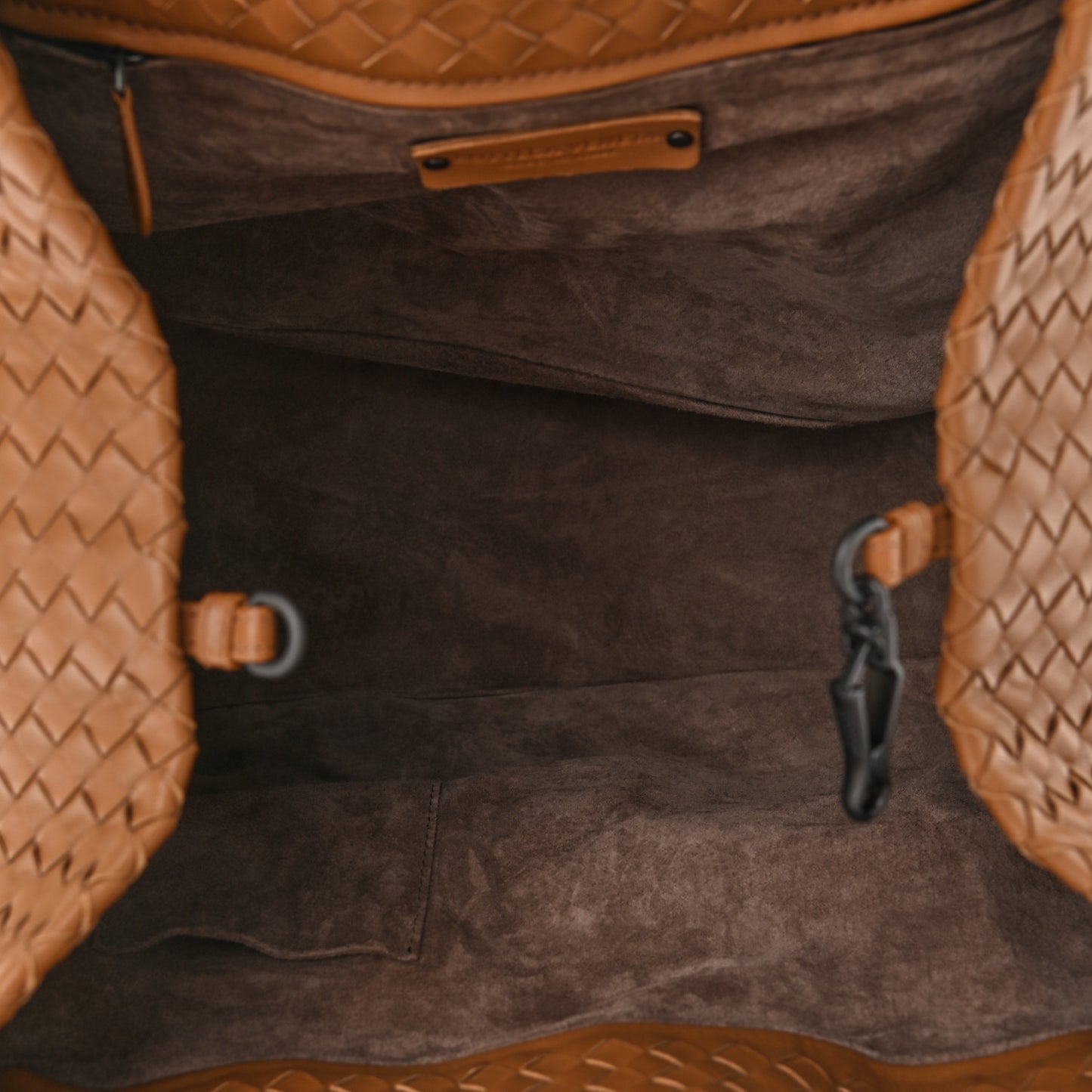 Nappa Intrecciato Large Seamless Tote Camel