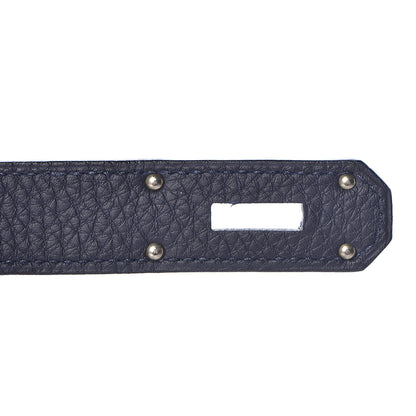 Hermes Togo Todoo Feutre HAC Birkin 40 Gris Clair Bleu Nuit 27 of 32