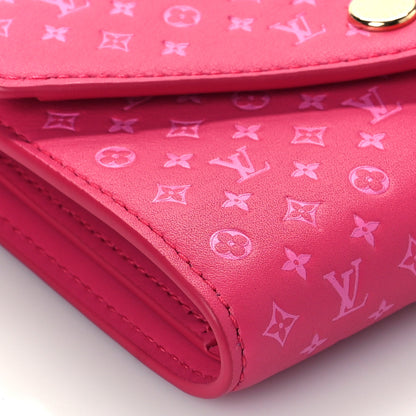Louis Vuitton Calfskin Nanogram Embossed Victorine Wallet Rose 7 of 8