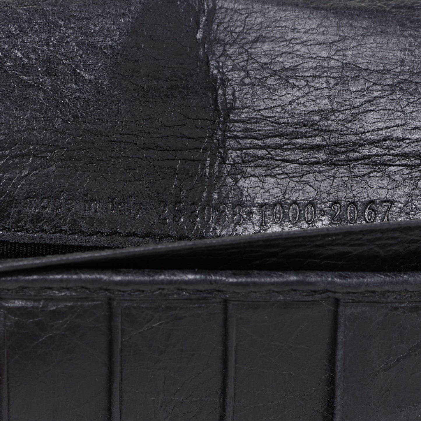 Agneau Classic Hardware Money Wallet Black