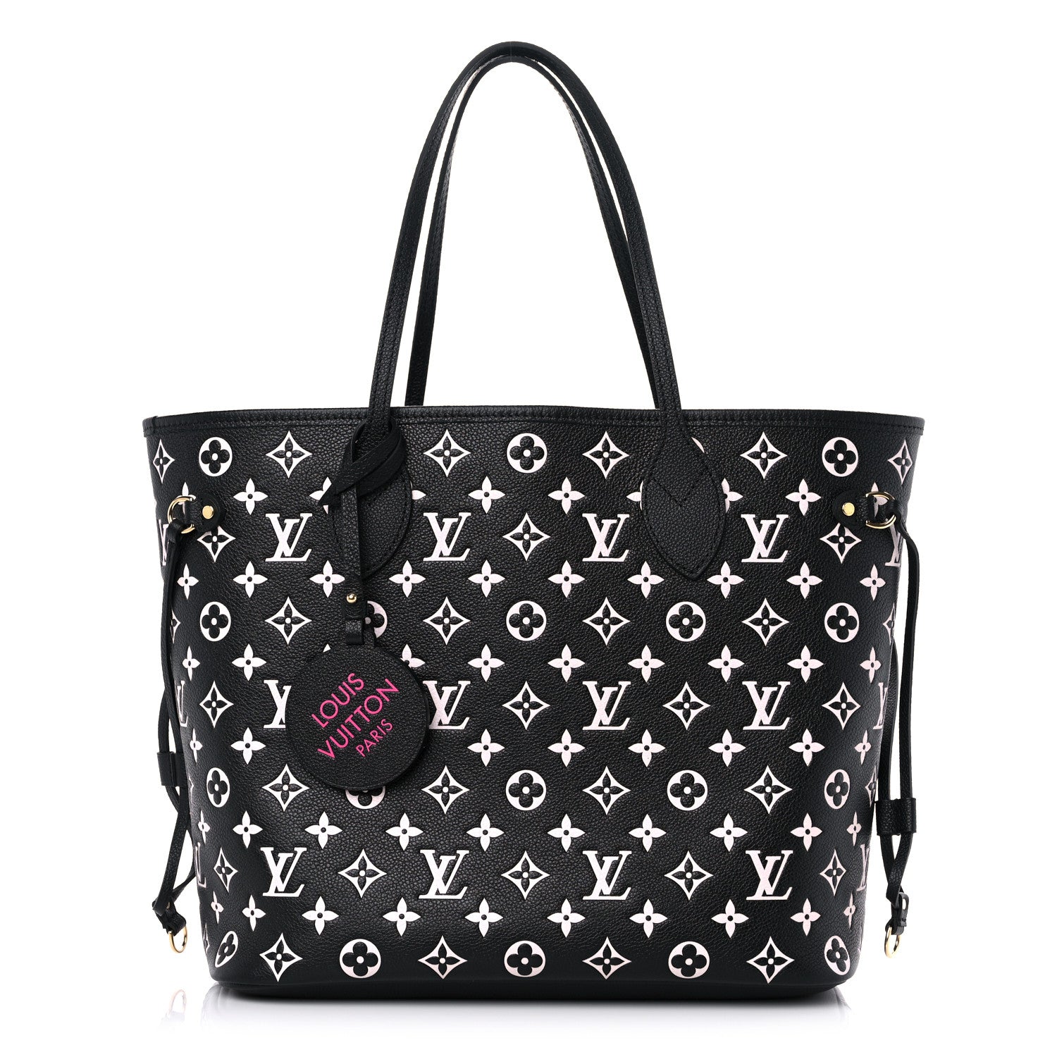 Louis Vuitton Empreinte Spring In The City Neverfull MM Black White Pink 3 of 9