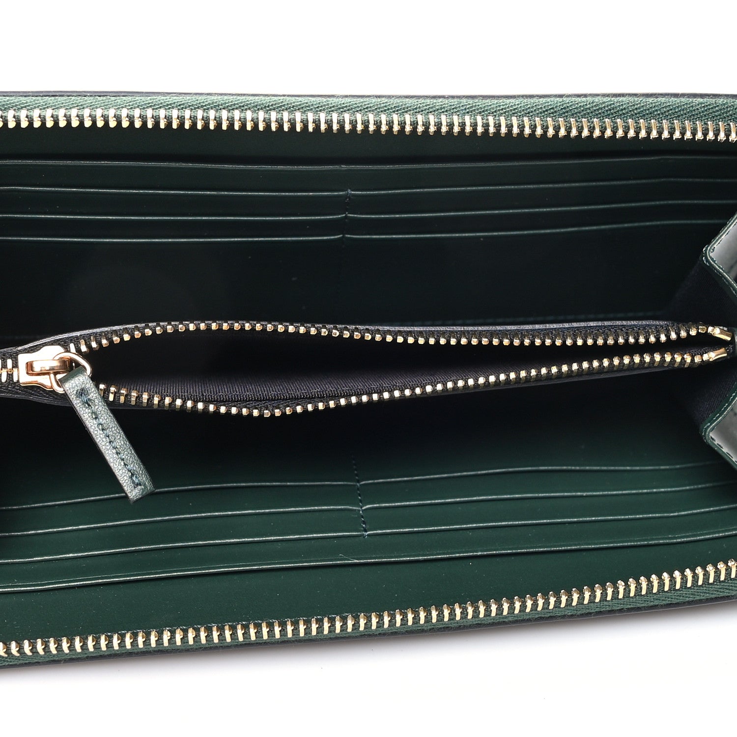 Versace Calfskin Medusa Zip Around Wallet Green 5 of 10