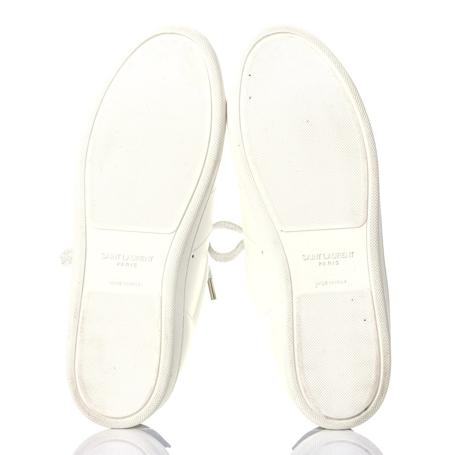 Saint Laurent Calfskin Metallic Ayers Signature Court Lips Sneakers 36 Optic White 6 of 10