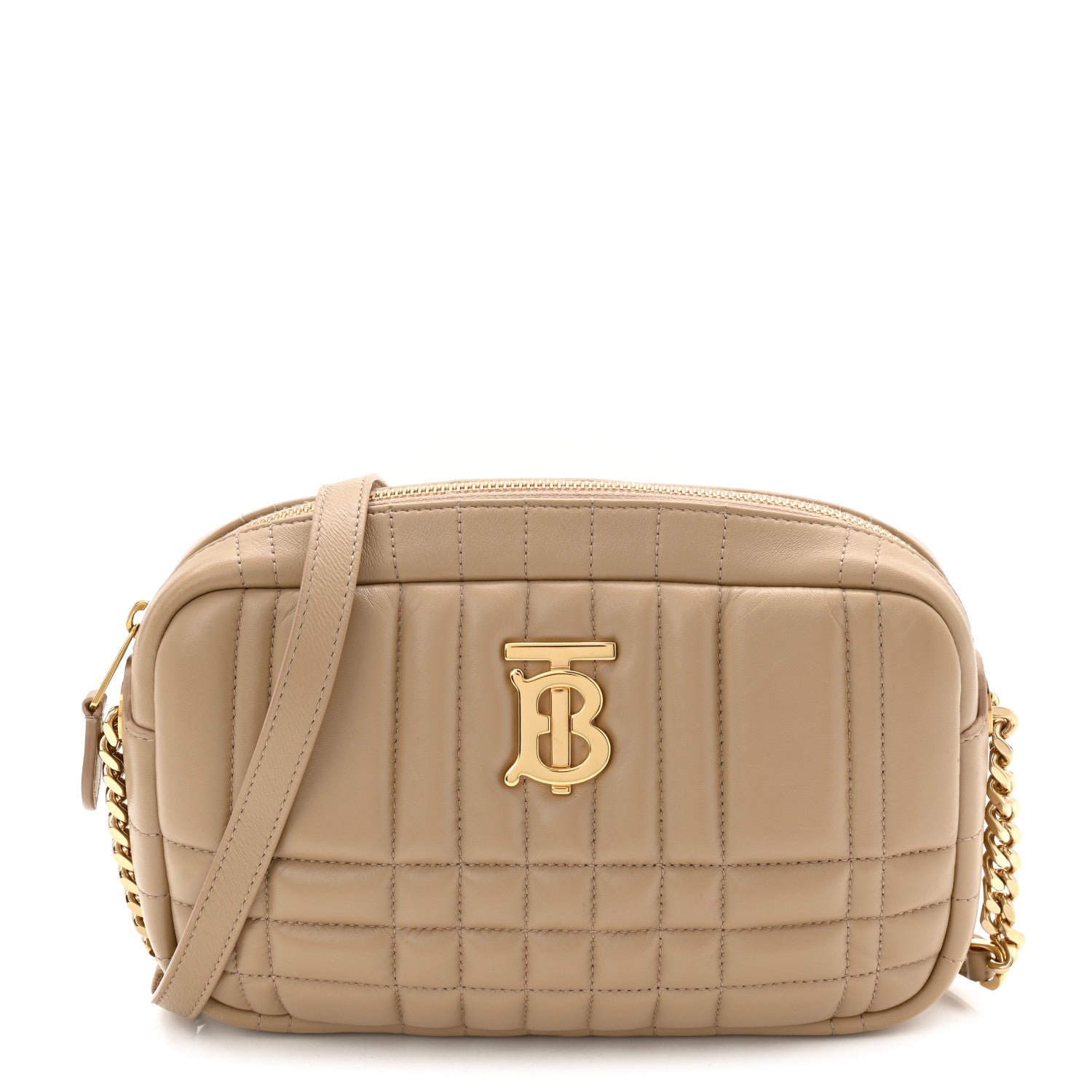 Burberry Lambskin Quilted Small Lola Camera Bag Oat Beige 1 of 10