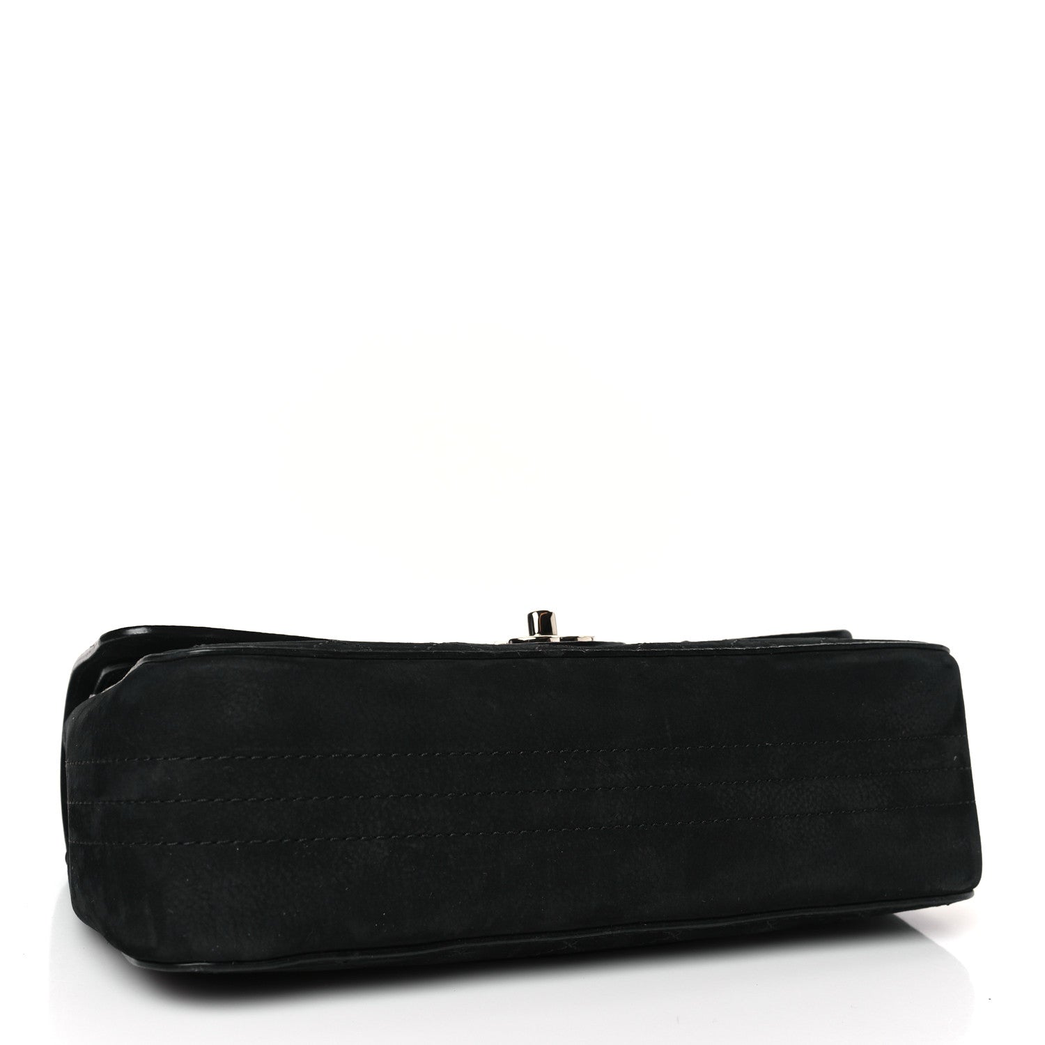 Chanel Suede Quilted Medium Double Flap Black 4 of 9