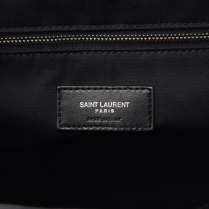 Saint Laurent Calfskin Y Quilted Monogram Medium Loulou Backpack Black 6 of 10