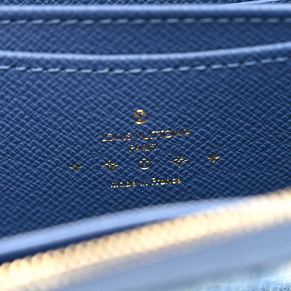 Louis Vuitton Denim Monogram Zippy Coin Purse Blue 6 of 7
