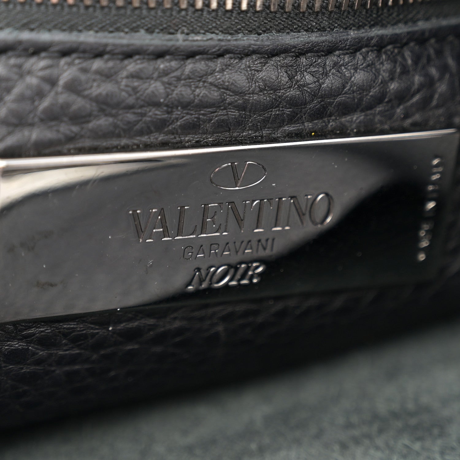 Valentino Garavani Pebbled Calfskin Onyx Small Rockstud Rolling Flip-Lock Messenger Bag Black 6 of 12